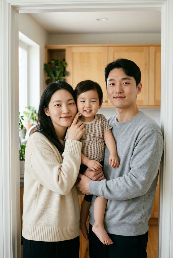 두 사람과 두 사람을 닮은 아이
