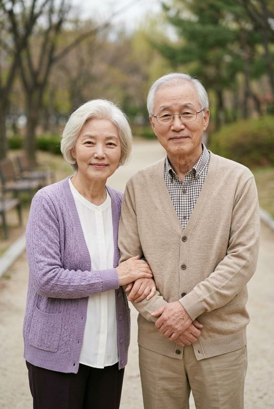 노부부가 된 두 사람