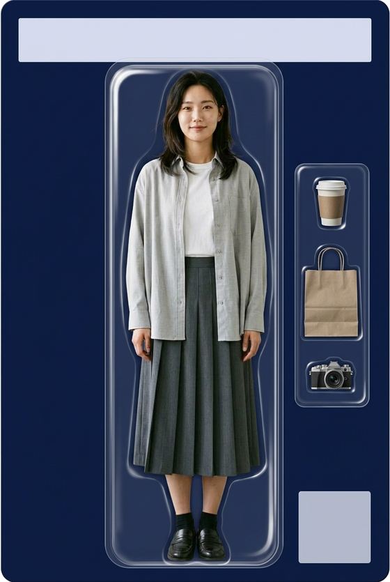 같은 인물이 피규어 상자 연출로 바뀐 사진