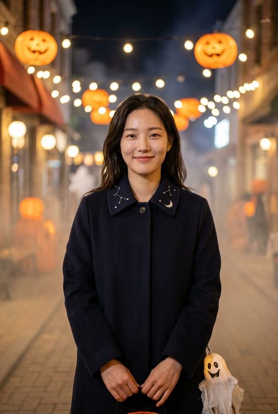 같은 인물의 핼러윈 시즌 연출